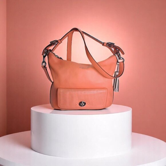 Coach Handbags - Coach Legacy Perforated Leather Courtenay Hobo in coral